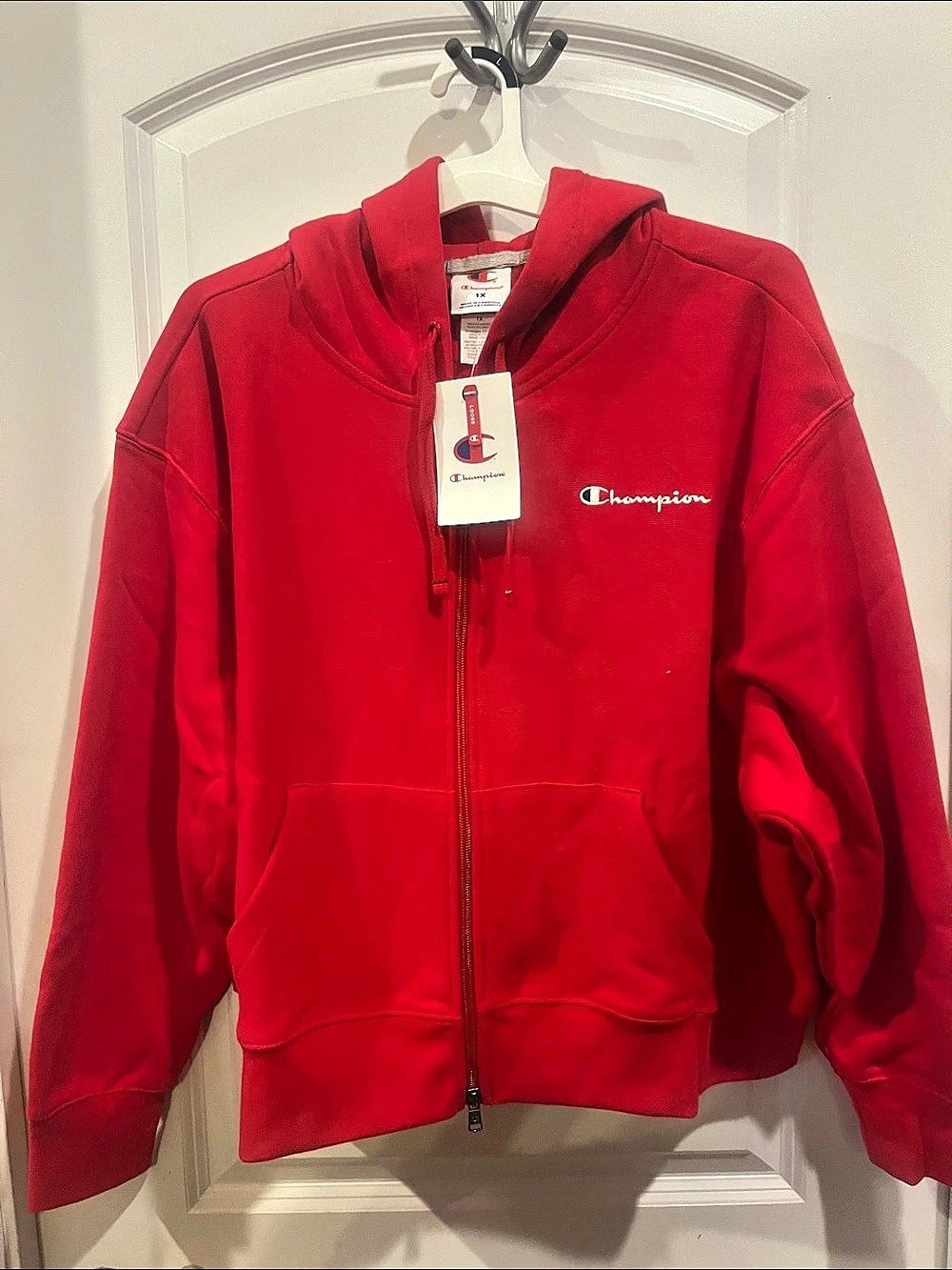 Champion USA Athletic Zip Front Hoodie Red XL NWT
